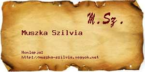 Muszka Szilvia névjegykártya